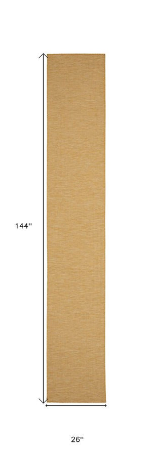 12' Yellow Indoor Outdoor Area Rug