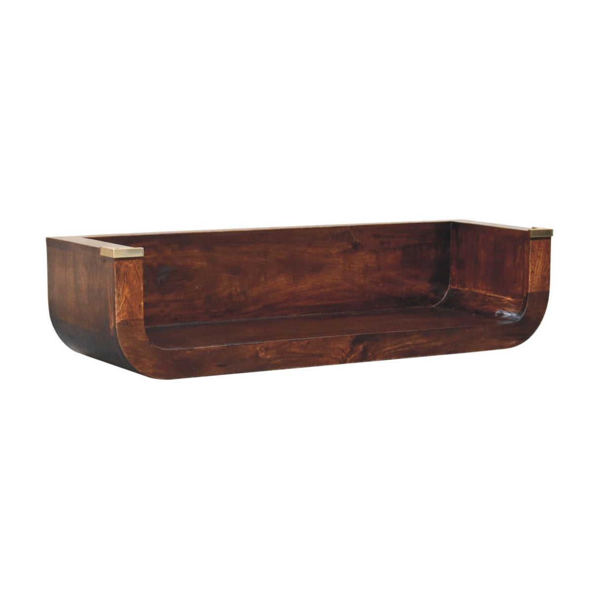 Indira Floating Console Table - Walnut by Couch.com