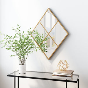 41" Gold Diamond Steel Framed Accent Mirror
