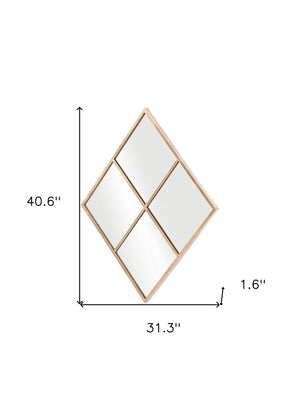 41" Gold Diamond Steel Framed Accent Mirror