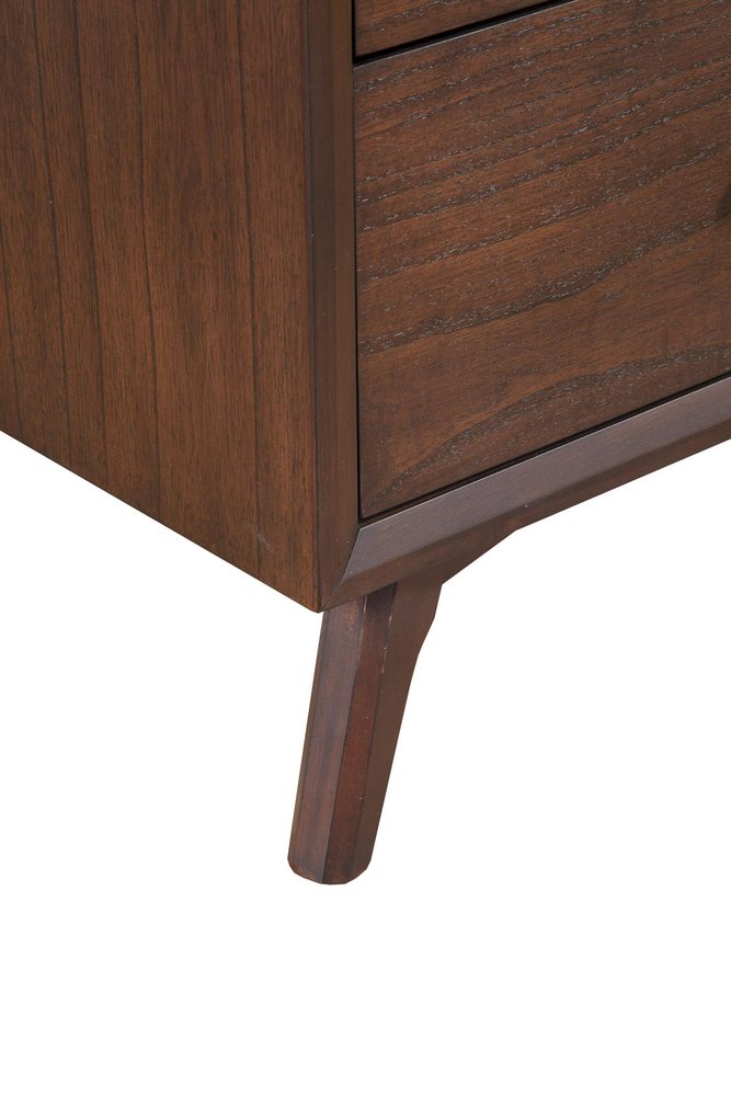 60" Brown Solid Wood Seven Drawer Double Dresser