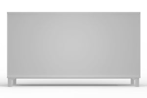 61" White Solid Wood Six Drawer Double Dresser