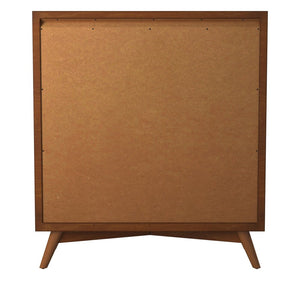 38" Brown Solid Wood Four Drawer Dresser