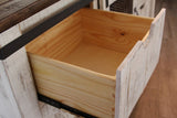 54" Brown And White Solid Wood Four Drawer Combo Dresser