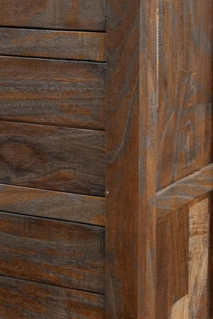 35" Brown Solid Wood Four Drawer Chest