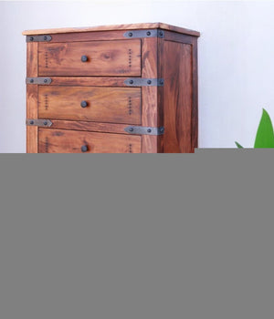 36" Natural Solid Wood Five Drawer Chest