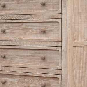 40" Natural Solid Wood Four Drawer Chest