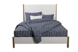 Gold And White Wood Queen Bed Frame