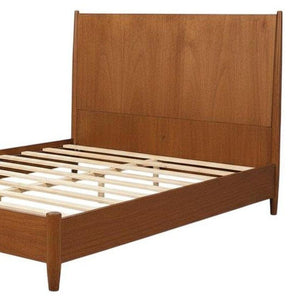 Brown Solid Wood Queen Bed Frame