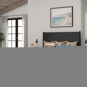 Black Solid Wood Queen Bed Frame