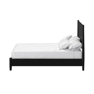 Black Solid Wood King Bed Frame