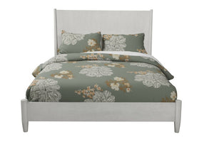 Gray Solid Wood Queen Bed Frame