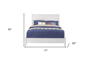 White Solid Wood California King Bed Frame