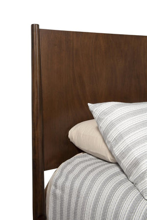 Brown Solid Wood Queen Bed Frame