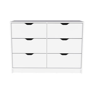 42" White Four Drawer Dresser