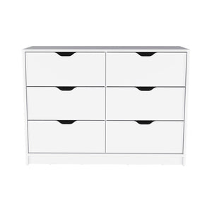 42" White Four Drawer Dresser