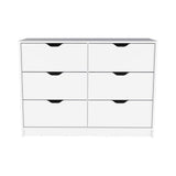 42" White Four Drawer Dresser