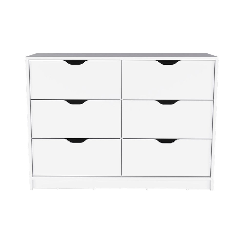42" White Four Drawer Dresser