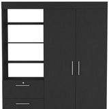 59" Black Three Drawer Dresser