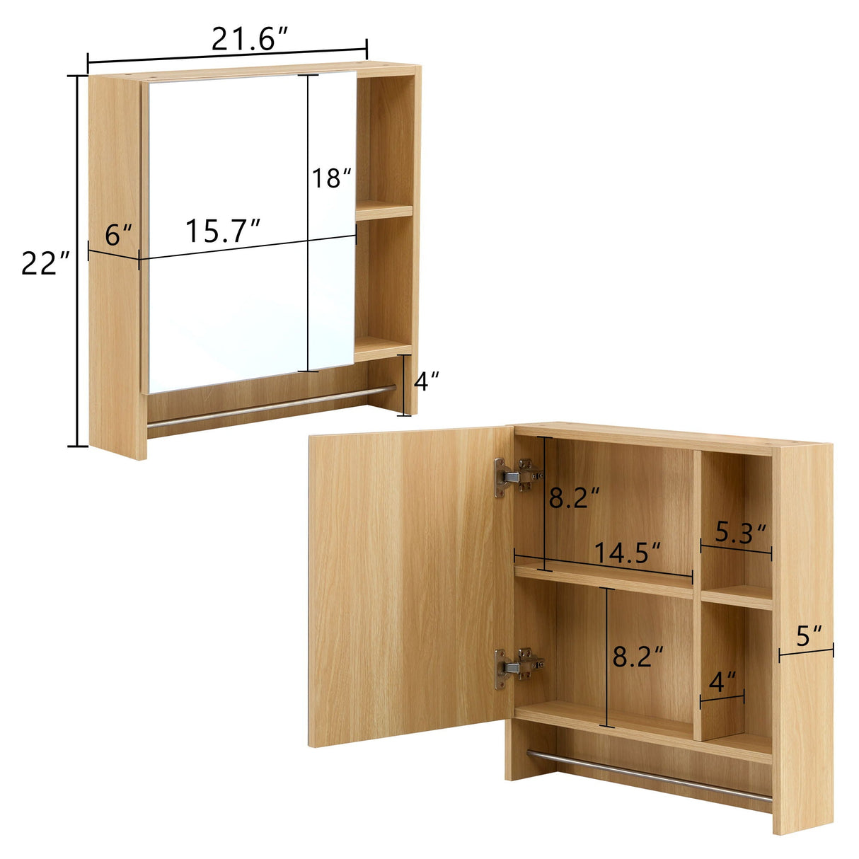 Wall Mounted Bathroom Storage Medicine Cabinet Cabinet With Mirror Door by Couch.com