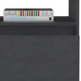 20" Black Wood One Drawer Nightstand