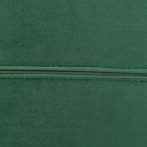 66" Green and Silver Velvet Lounge Chair