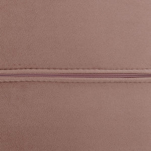 66" Rose and Silver Velvet Lounge Chair