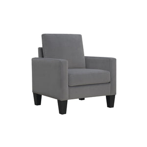 32" Gray and Black Upholstered Arm Chair