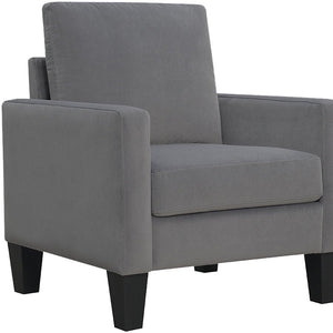 32" Gray and Black Upholstered Arm Chair