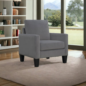 32" Gray and Black Upholstered Arm Chair