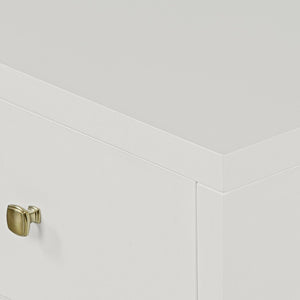 19" Black Solid and Manufactured Wood Two Drawer Nightstand