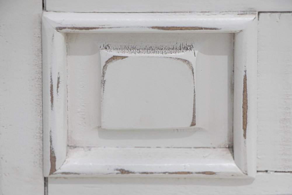 32" White Solid Wood Three Drawer Nightstand