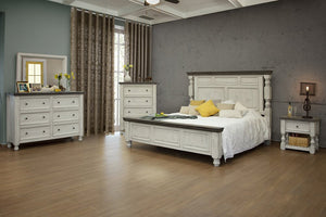 27" Ivory Solid Wood One Drawer Nightstand