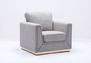 Valin - Linen Chair For Living Room - Gray by Couch.com