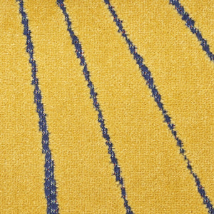 5' X 7' Orange Green and Blue Indoor Outdoor Area Rug