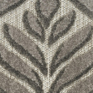3' X 4' Charcoal Floral Indoor Outdoor Area Rug