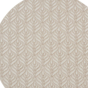 8' Gray and Ivory Round Floral Indoor Outdoor Area Rug