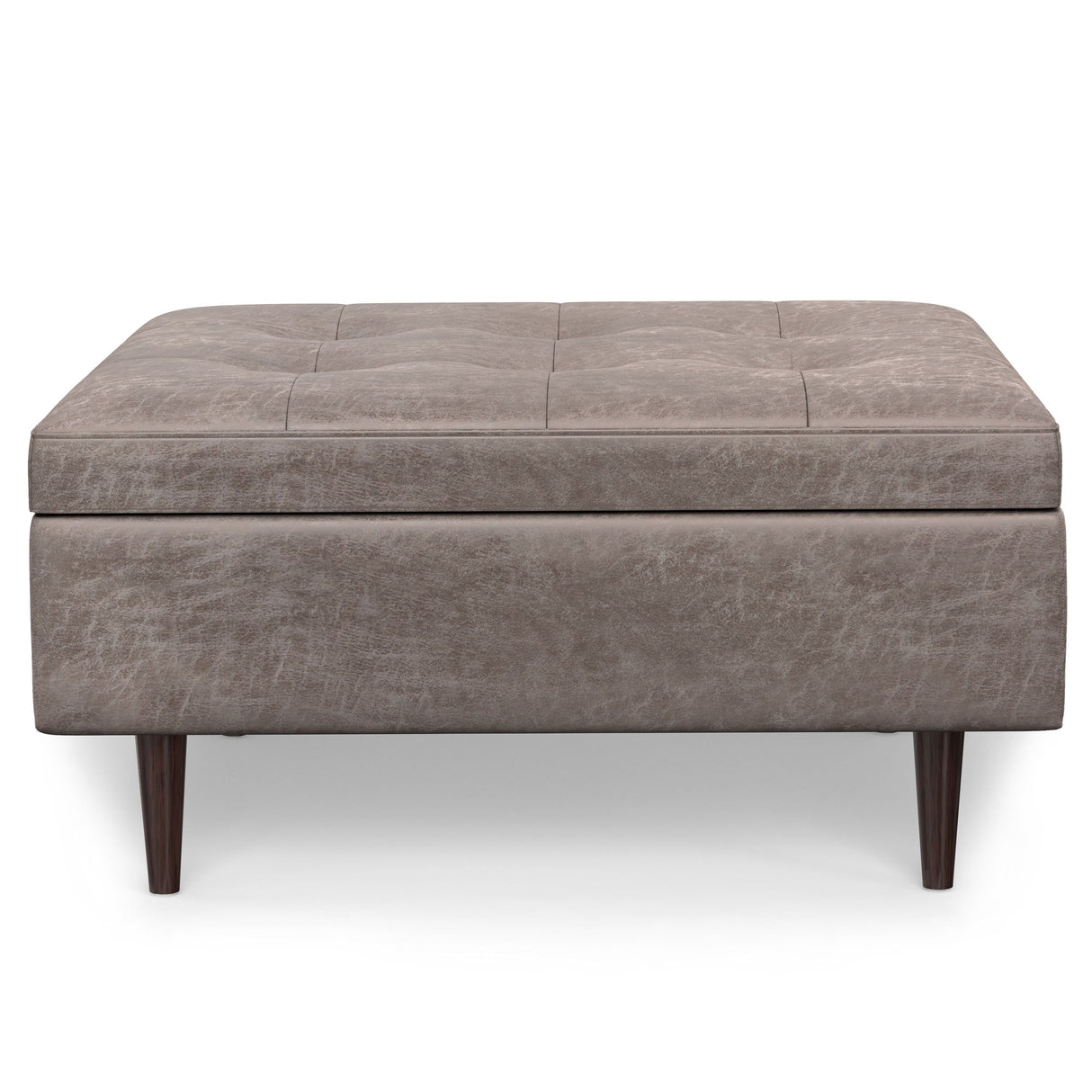 Shay - Large Square Coffee Table Storage Ottoman Mid-Century Style by Couch.com