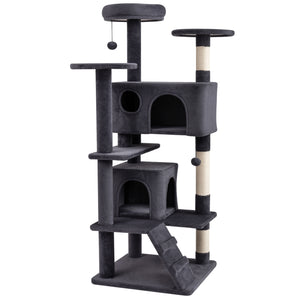 52 Inch Tall Cat Tree Tower for Indoor Cats-Dark Gray