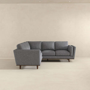 Erman - Pillow Back Corner Sofa - Dark Gray by Couch.com