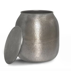 Griffen - Handcrafted Metal Storage Accent Table by Couch.com