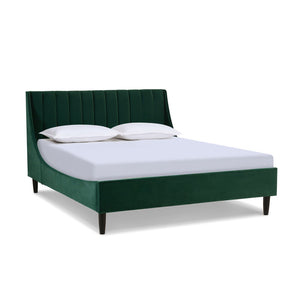 Aspen - Vertical Tufted Modern Headboard Platform Bed Set by Couch.com