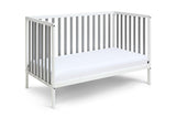 Gray and White Solid and Manufactured Wood Standard Three In One Convertible Crib