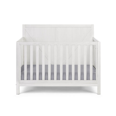 Gray Solid and Manufactured Wood Standard Four In One Convertible Crib