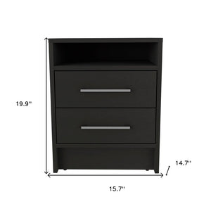 Two Piece Black and Gray Bedroom Set