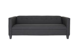 80" Black Polyester Sofa