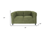 54" Green And Black Microsuede Loveseat