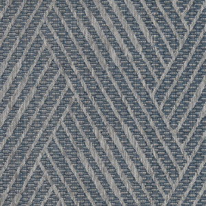 5' X 8' Gray and Blue Geometric Stain Resistant Indoor Outdoor Area Rug