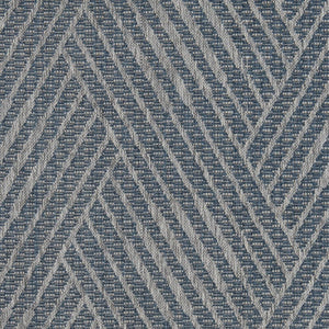 6' X 9' Gray and Blue Geometric Stain Resistant Indoor Outdoor Area Rug