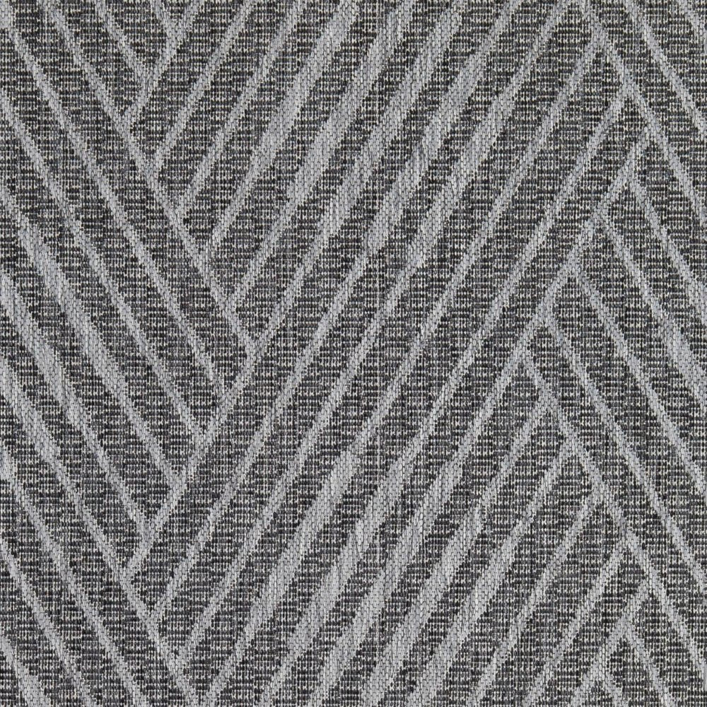 5' X 8' Gray and Blue Geometric Stain Resistant Indoor Outdoor Area Rug